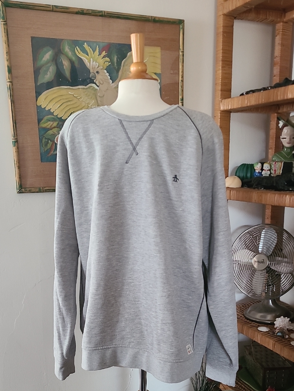 Original Penguin By Munsingwear Grey Cotton Blend Sweatshirt Size XXL